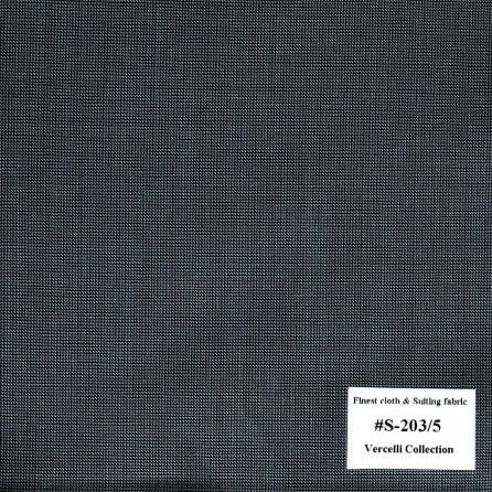 S-203/5 Vercelli V8 - Vải Suit 95% Wool - Xanh Đen